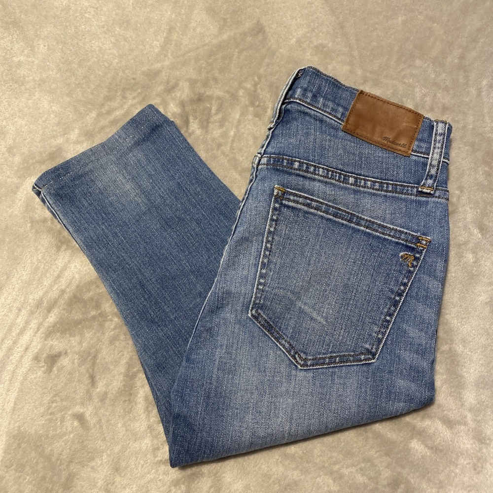 Madewell Jeans Women 25 Blue 9"High‎ Rise Distressed Stretch Preppy  *Altered*